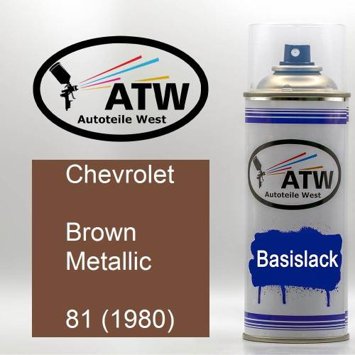 Chevrolet, Brown Metallic, 81 (1980): 400ml Sprühdose, von ATW Autoteile West.